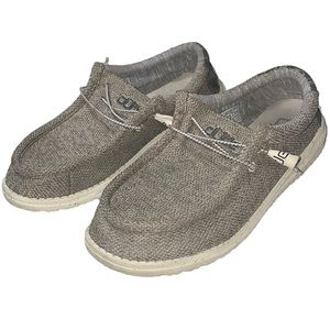 Hey Dude 10 Wally Stretch Sand Dune Camo Mens Comfort Slip on Woven Casual Shoes